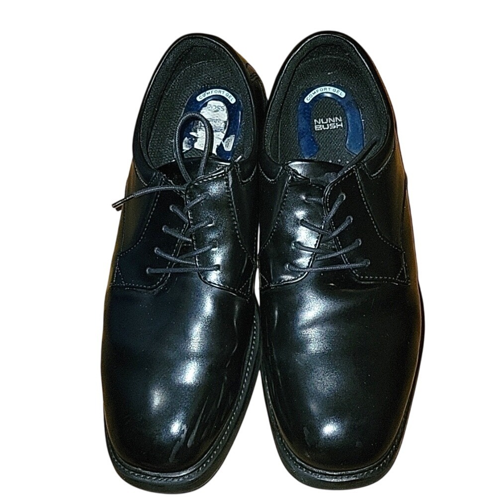 Nunn Bush Black Leather Dress Shoes‎ Comfort Gel Loafers Size 11 Designer career
